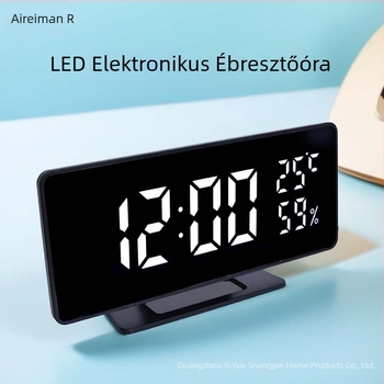 Diákoknak szóló LED digitális ébresztőóra hőmérséklet- és páratartalom kijelzővel, naptárral és elektronikus mechanizmussal