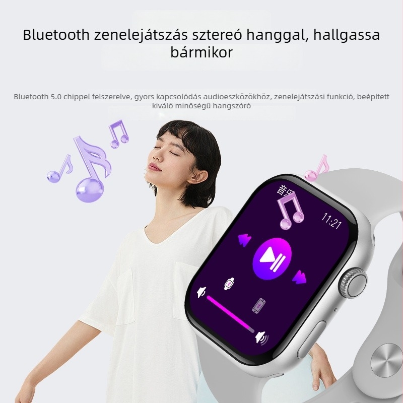 Okosóra Watch10 S11 — NFC, Alipay, Bluetooth hívás, szívritmus- és alvásfigyelés