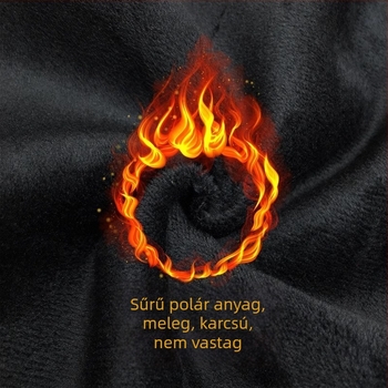 Férfi farmernadrág, koreai stílus, fleece-béléssel bélelt, szűk szabás, középmagas derekú, cipzáras záródás