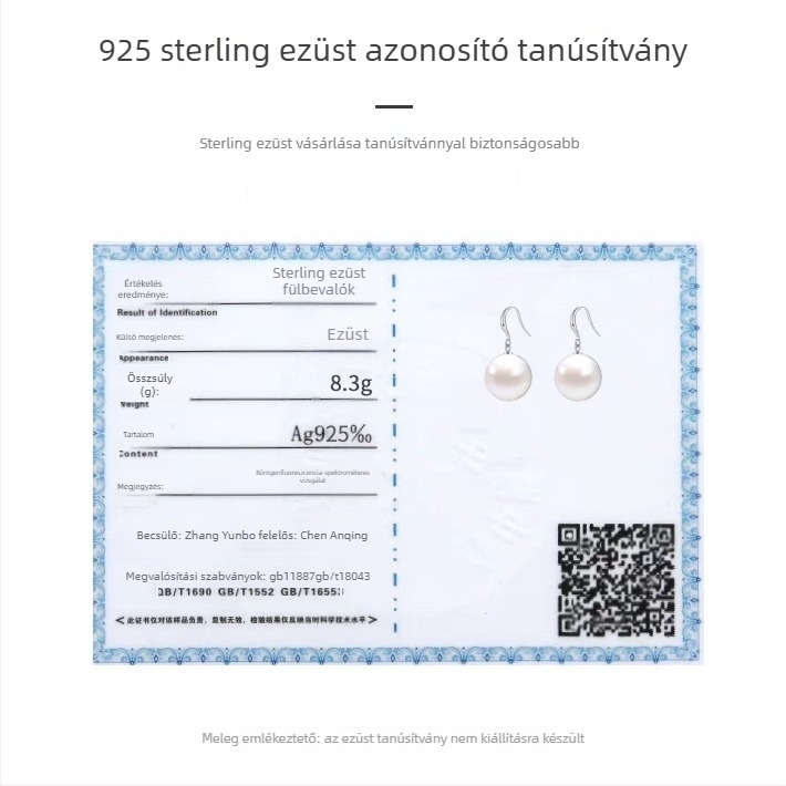 Kun Ling 925-ös ezüst Geometriai fülbevalók nőknek, Fashion Commuter stílus