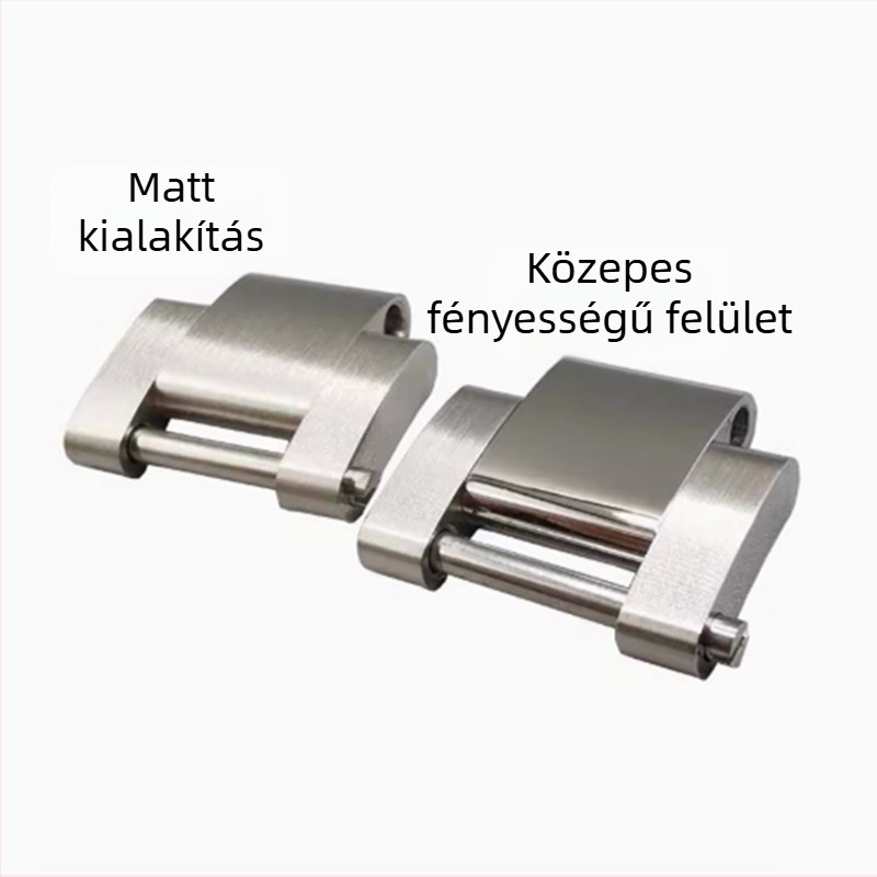 Rozsdamentes acél óraszíj rejtett háromgyöngy hosszabbítóval, matt felülettel, csavaros összekötőkkel
