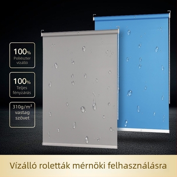 Donna poliészter blackout roló irodába és hotelprojektekhez; személyre szabható; modern, minimalista stílus; anyag: poliészter