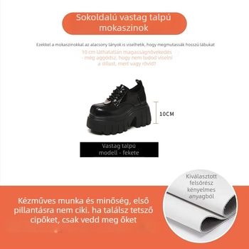 Vastag talpú loaferek - Felsőrész: szuper fiber | Sarokmagasság: >8 cm | Mély nyílás | Belső talp PU