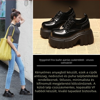 Vastag talpú loaferek - Felsőrész: szuper fiber | Sarokmagasság: >8 cm | Mély nyílás | Belső talp PU