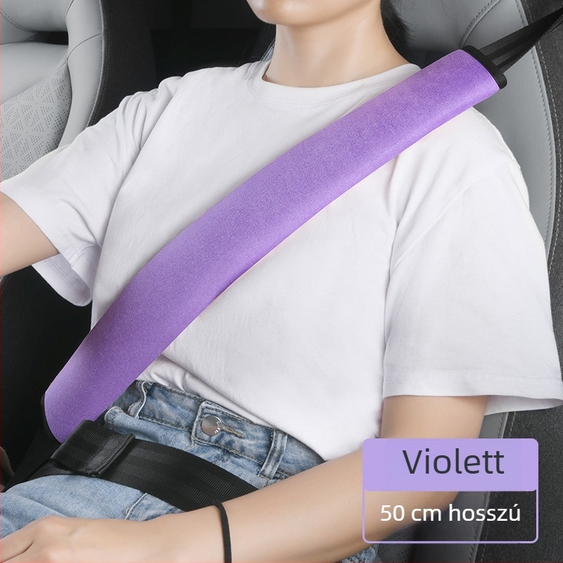 Gépjármű biztonsági öv vállvédő, szarvasbőr (szuede), dekoratív kiegészítő, logó nélkül