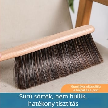 PET szálas ágytakarító kefe, antistatikus, hosszú nyél, por eltávolítás