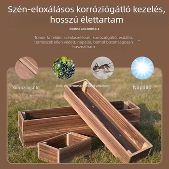 Erkélyre szánt, téglalap alakú virágláda, külső használatra