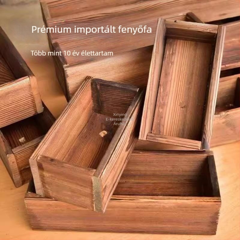 Erkélyre szánt, téglalap alakú virágláda, külső használatra