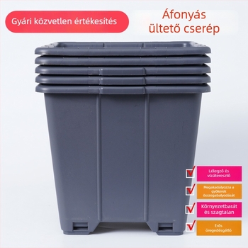 Áfonya ültetéséhez való műanyag virágtál, 30 L / 7 gallon, nagy négyszögletes, légáteresztő, gyökérkontroll