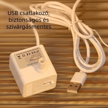 USB‑tápellátású DC‑5V alatti merítőszivattyú macska vízadagolóhoz automatikus keringéssel, ABS anyag