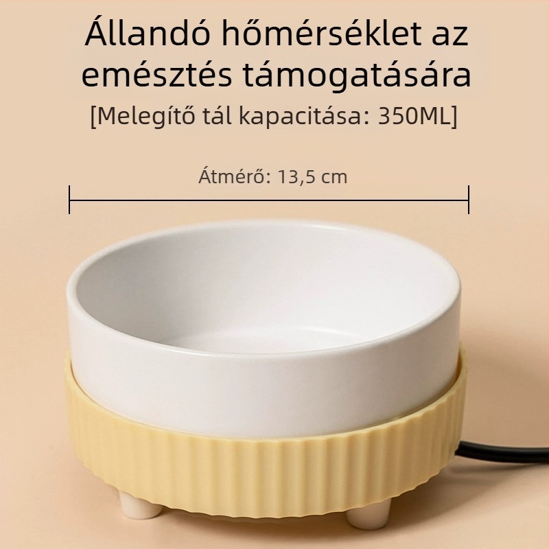 Macska melegítő vízadagoló kerámia tálhoz, állandó hőmérsékletű ivóvíz