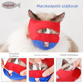 DogLemi nylon macska harapás elleni maszk gondozáshoz és fültisztításhoz