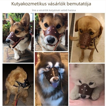 Bőr kutya-muzzel – harapás elleni, ugatás elleni