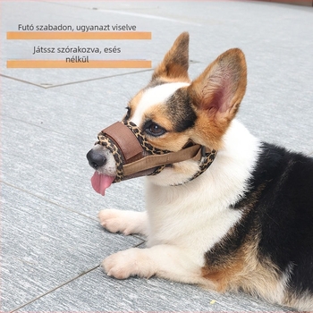 Leopárdmintás kutyaszájkosár – harapás elleni, ugatás elleni, evés elleni, menekülés megelőzése