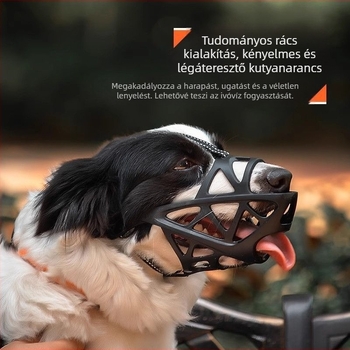 Kutyaszájkosár harapás, ugatás és evés megelőzésére, vízivó tartozékkal és ugatás elleni eszközzel - Hao mark, poliészter