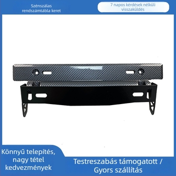Universális rendszámkeret, ABS + vas keret, rendszám tartó