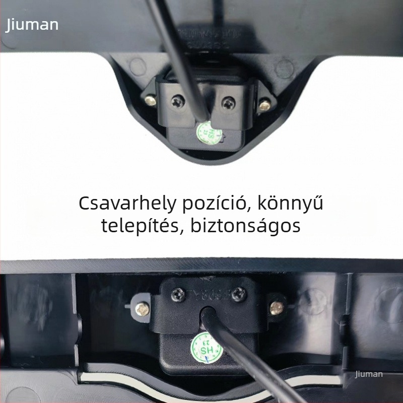 360° panorámás előre néző rendszámtábla keret, univerzális, lyukasztásmentes tartó, széles látószögű kamera