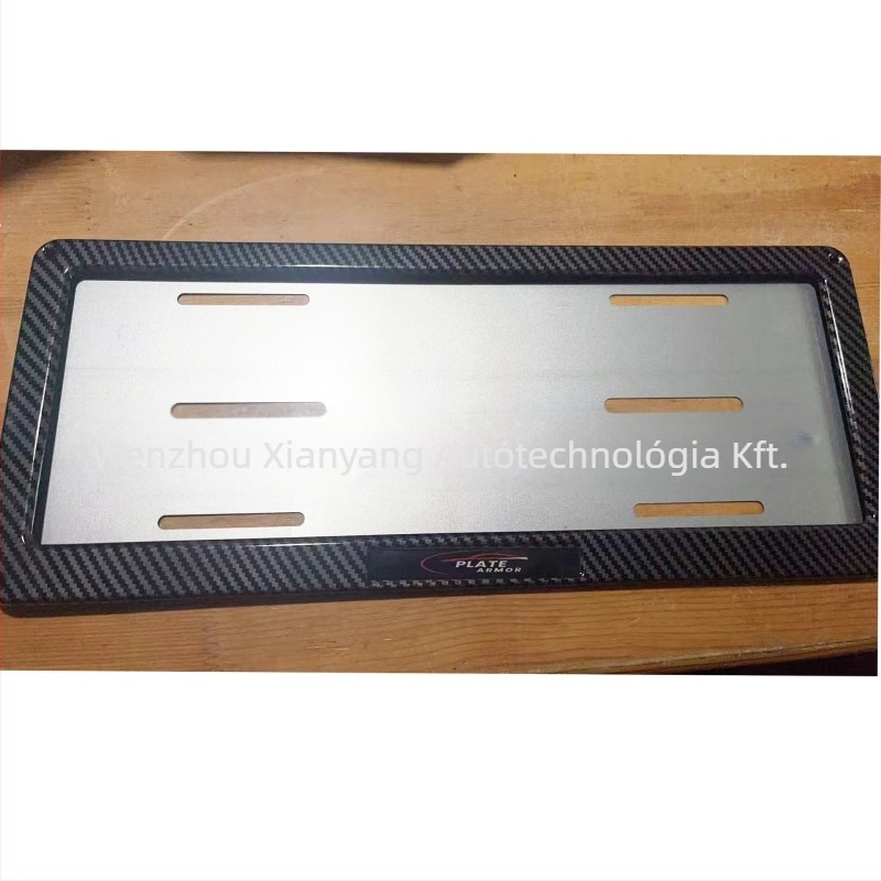 Rozsdamentes acélból készült univerzális rendszámkeret, modell XY, típus Xianyang, alkatrész szám LG