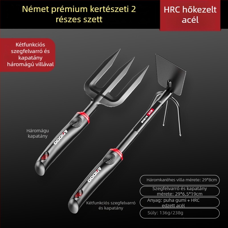 Airuidun Kertészeti Lapátkészlet – három darabos készlet virágültetéshez, talajásáshoz, zöldségültetéshez, talaj lazításához és gyomláláshoz