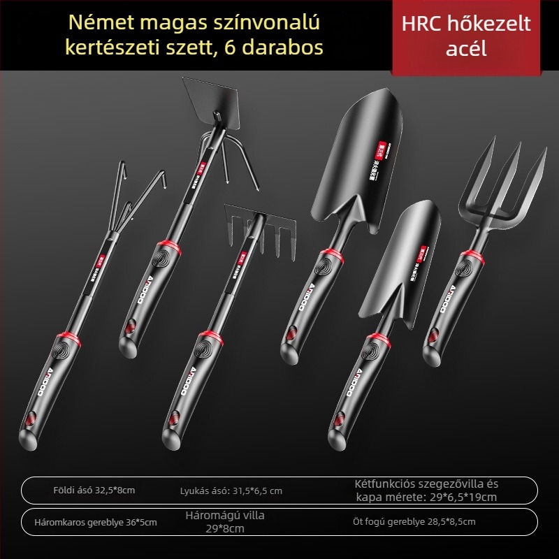 Airuidun Kertészeti Lapátkészlet – három darabos készlet virágültetéshez, talajásáshoz, zöldségültetéshez, talaj lazításához és gyomláláshoz
