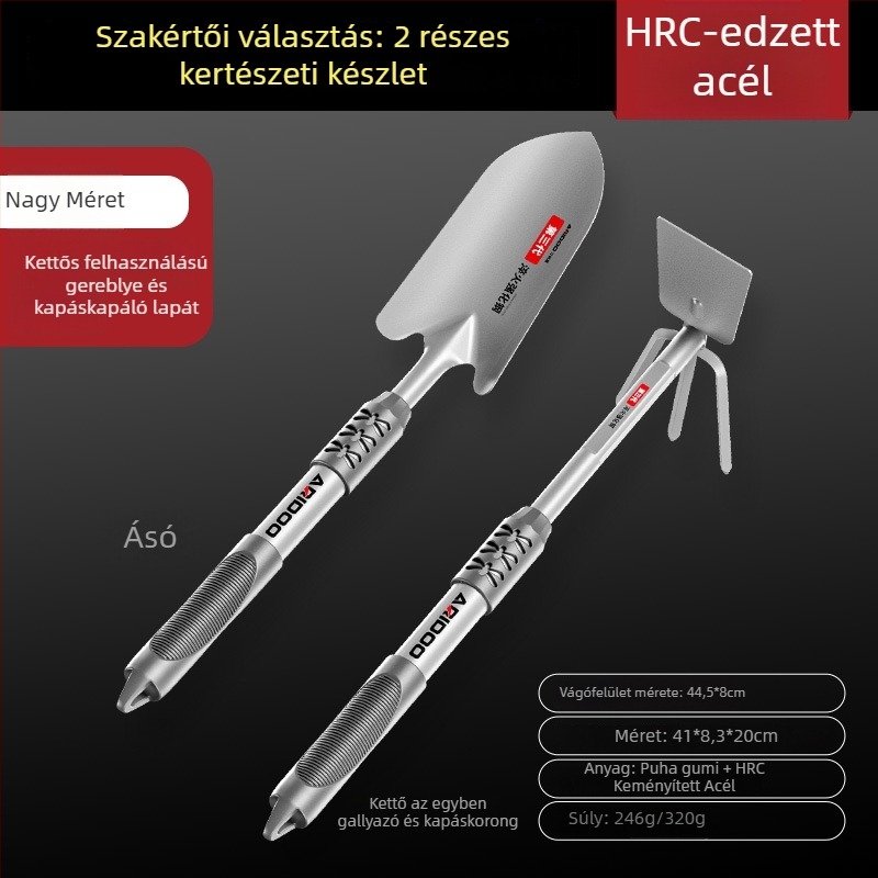 Airuidun Kertészeti Lapátkészlet – három darabos készlet virágültetéshez, talajásáshoz, zöldségültetéshez, talaj lazításához és gyomláláshoz