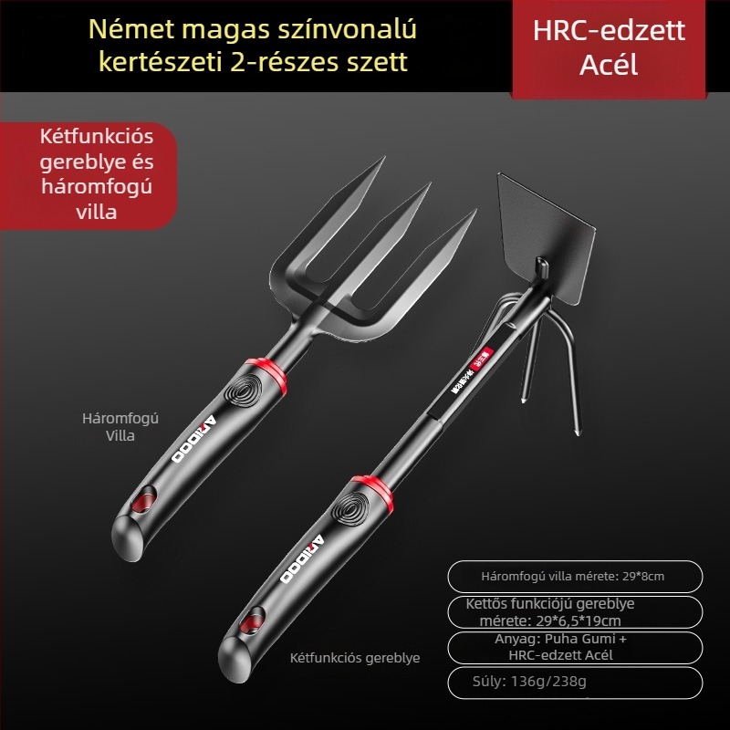 Airuidun Három darabos kerti szerszámkészlet virágok és zöldségek ültetéséhez, ásáshoz és lazításához