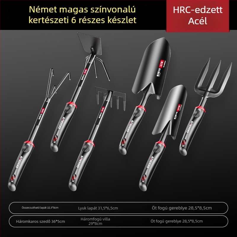 Airuidun Három darabos kerti szerszámkészlet virágok és zöldségek ültetéséhez, ásáshoz és lazításához