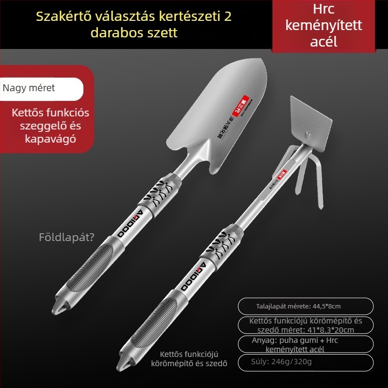 Airuidun Három darabos kerti szerszámkészlet virágok és zöldségek ültetéséhez, ásáshoz és lazításához