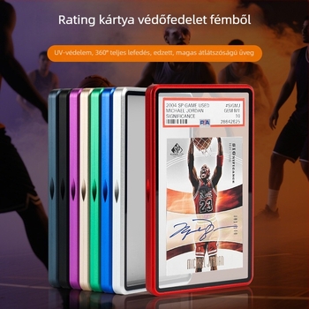 PSA és BGS minősítésű kártyákhoz készült fém‑üvegből készült védőtok játék sztárkártyákhoz