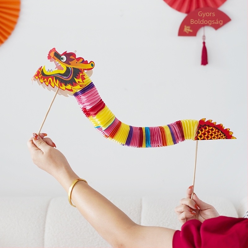 Esküvői fotórekvizit, papír, kézzel készített, félig mechanikus gyártási mód, sárkány mintázat, kínai stílus