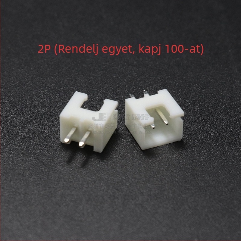 XH sorozat 2,54 mm egyenes pin-header, 2P–20P, réz érintkezők