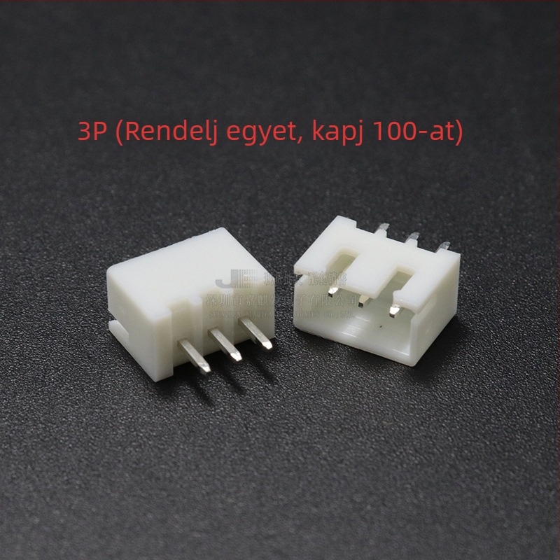 XH sorozat 2,54 mm egyenes pin-header, 2P–20P, réz érintkezők