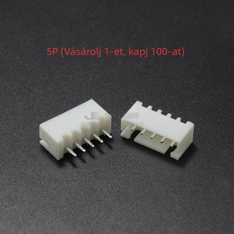 XH sorozat 2,54 mm egyenes pin-header, 2P–20P, réz érintkezők