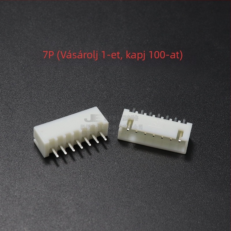 XH sorozat 2,54 mm egyenes pin-header, 2P–20P, réz érintkezők