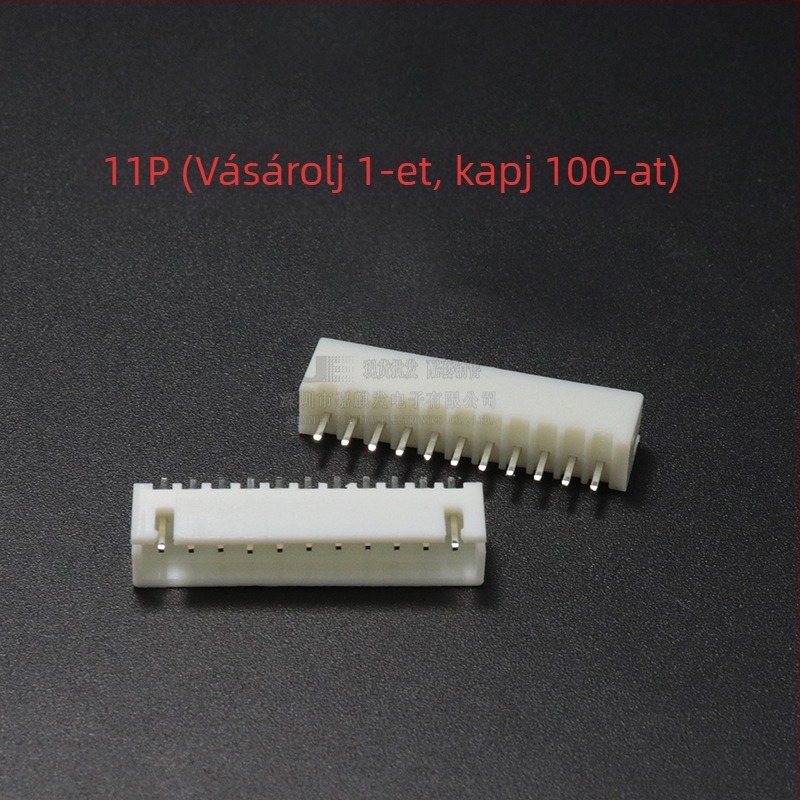 XH sorozat 2,54 mm egyenes pin-header, 2P–20P, réz érintkezők
