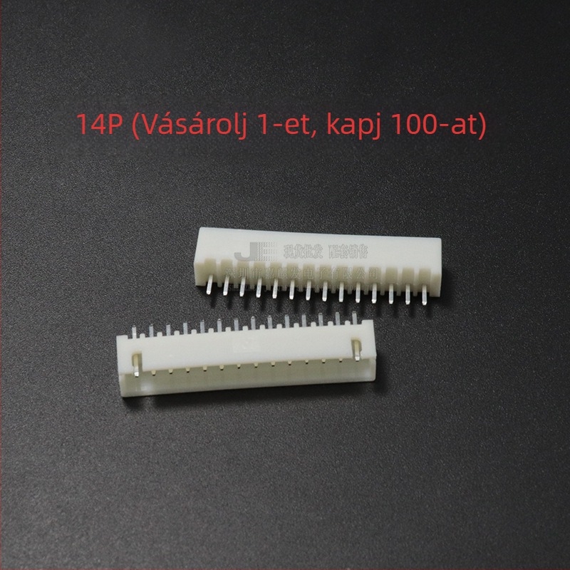 XH sorozat 2,54 mm egyenes pin-header, 2P–20P, réz érintkezők