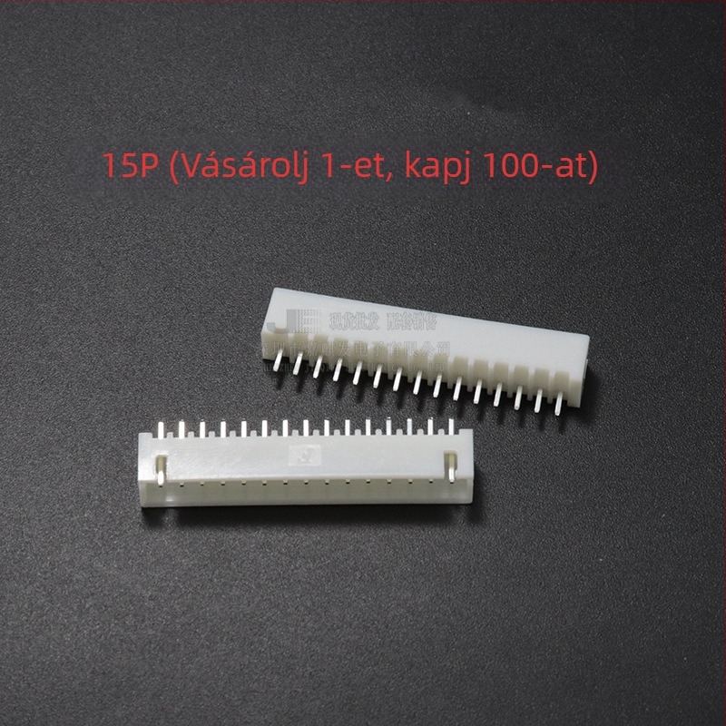 XH sorozat 2,54 mm egyenes pin-header, 2P–20P, réz érintkezők