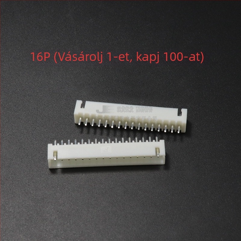 XH sorozat 2,54 mm egyenes pin-header, 2P–20P, réz érintkezők