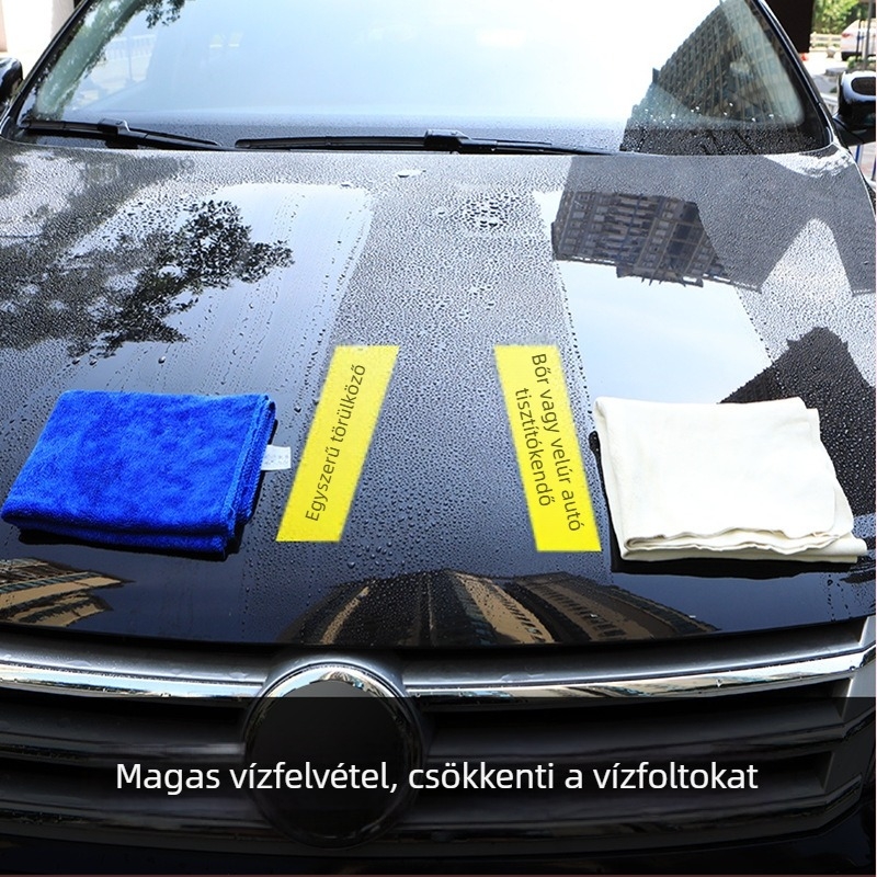 Autó tisztító báránybőr törölköző, 100 g, suede textúra, multifunkcionális kendő üvegekhez, nagy nedvszívó képesség