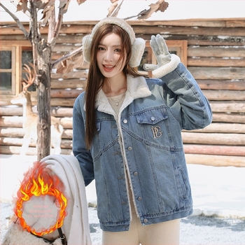 Denim kabát laza szabású, utcai trendsetter stílus, reveres gallér, hosszú ujjú, 95%+ alapanyag-tartalom