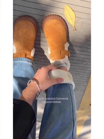 Magas derekú egyenes szárú farmer denim, vastag anyag, mikroelasztikus, gallércímke