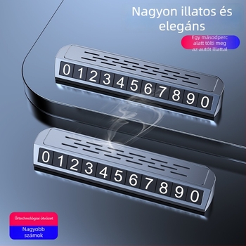 Világító kétfunkciós parkolási jel és rendszámtábla-relokáló eszköz, modell YA1, fém kivitel, logóval testre szabható