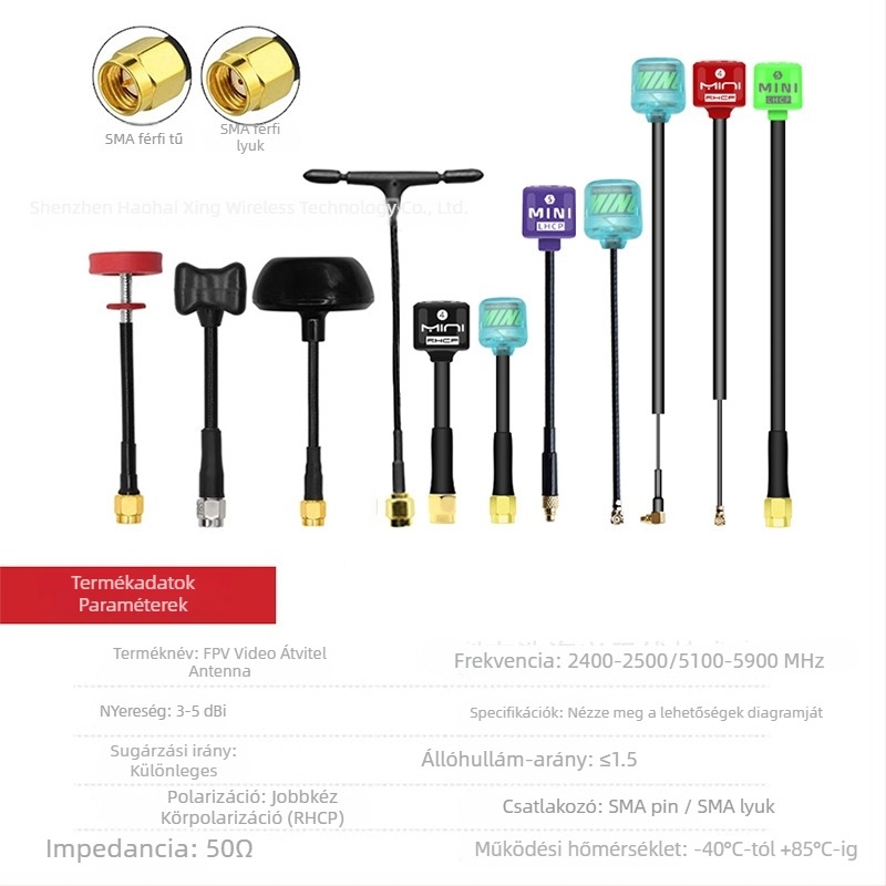 FPV drón antenna – magas nyereségű 5,8 GHz-es HD képátvitel, Pagoda Mushroom-Head kialakítás
