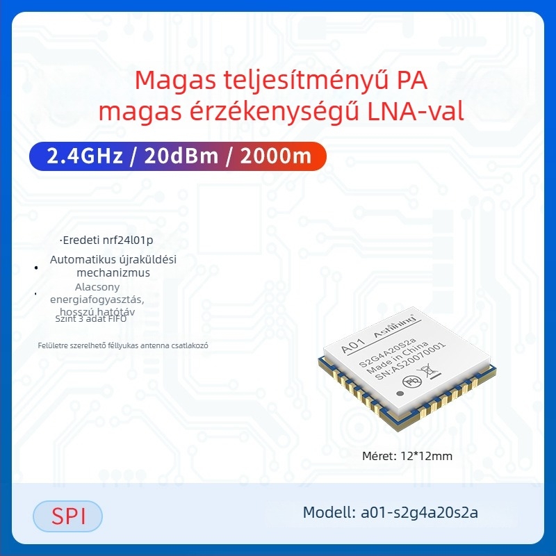 Ashining/Zeyao vezeték nélküli RF transzceiver modul NRF24L01, 2.4 GHz átlátszó adatátvitel