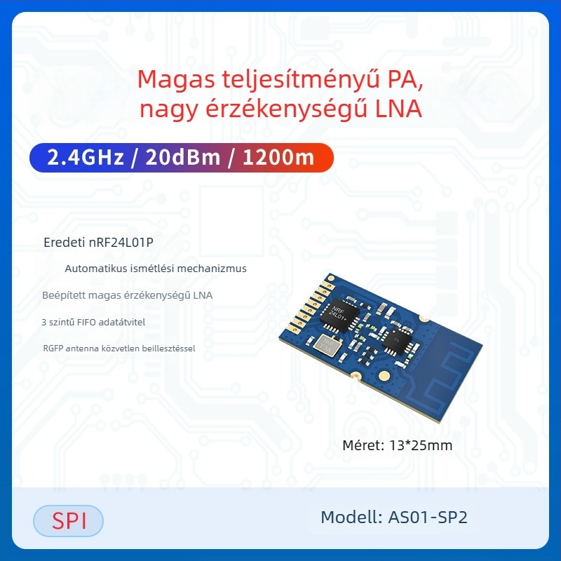 Ashining/Zeyao vezeték nélküli RF transzceiver modul NRF24L01, 2.4 GHz átlátszó adatátvitel