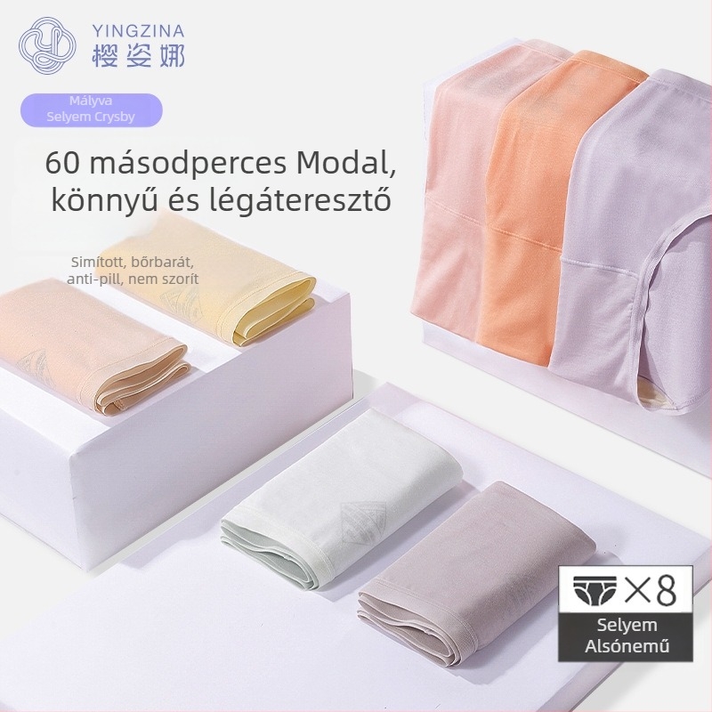 Sakura Zina Platina Mulberry Selyem Seamless Női Modal Vékony Légáteresztő Középmagas Derék