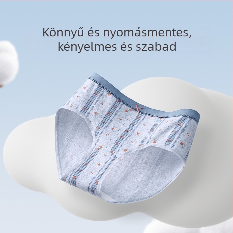 Fenton 7A antibakteriális, pamutból készült női középmagas derekú bugyi, hasi kontroll, vékony, lélegző, fenékemelő