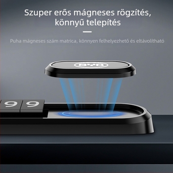 Fém autó mozgó telefonos címke ideiglenes parkoláshoz, világító a sötétben, testreszabás nélküli