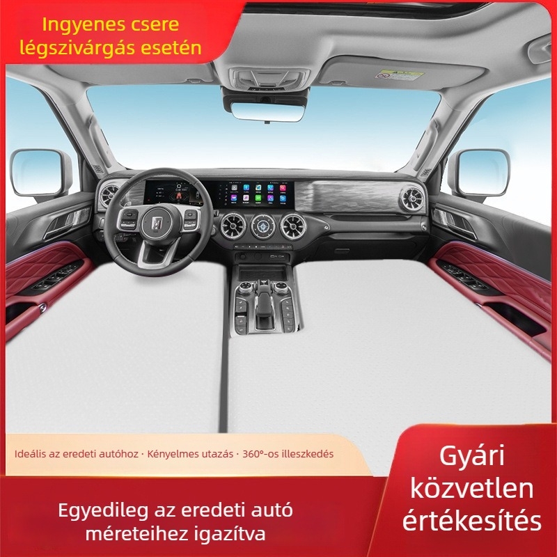 Tank felfújható kemping matrac univerzális illeszkedéssel – környezetbarát PVC; automatikus felfúvás; maximális teher 500 kg