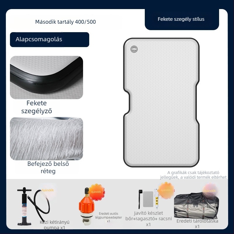 Tank felfújható kemping matrac univerzális illeszkedéssel – környezetbarát PVC; automatikus felfúvás; maximális teher 500 kg